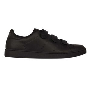 Lonsdale Mens Leyton Triple Strap Flat Sneakers / Black/Black